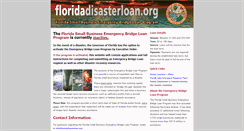 Desktop Screenshot of floridadisasterloan.org